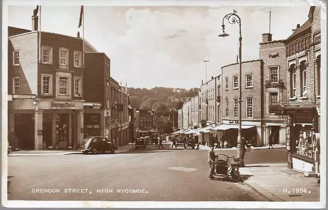 High Wycombe, Buckinghamshire - Crendon Street - RP postcard c.1950s