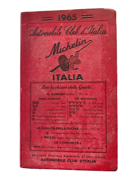 LIBRO AUTOMOBILE CLUB D'Italia Michelin Del 1965 In Perfette Condizioni EUR 6,20 - PicClick IT