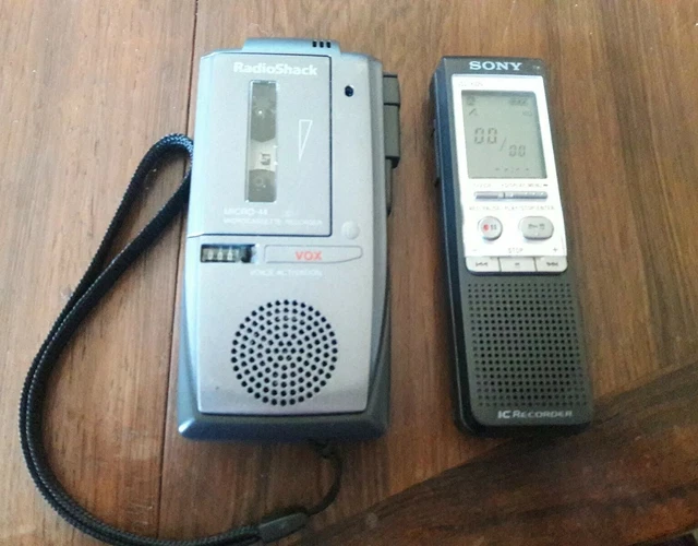 2 Micro Set Recorder Radio Shack Vox Sony ICD P320 As Is Flaw parts only