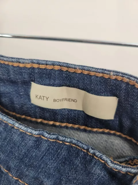 Kut From The Kloth Katy Slim Boyfriend Distressed Mid Rise Denim Jeans Womens 16 2