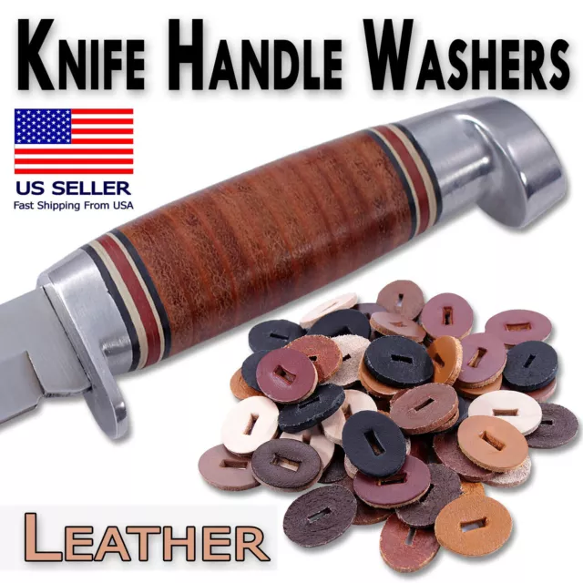 Leather Knife Handle Washers - Color Collection - (20, 25, 50, & 100 packs)