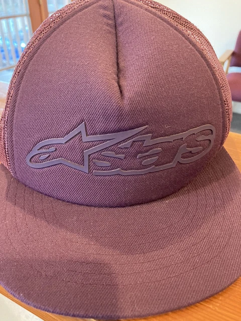 Astars purple baseball snapback hat Cap flat brim mesh alpinestars sports mtb