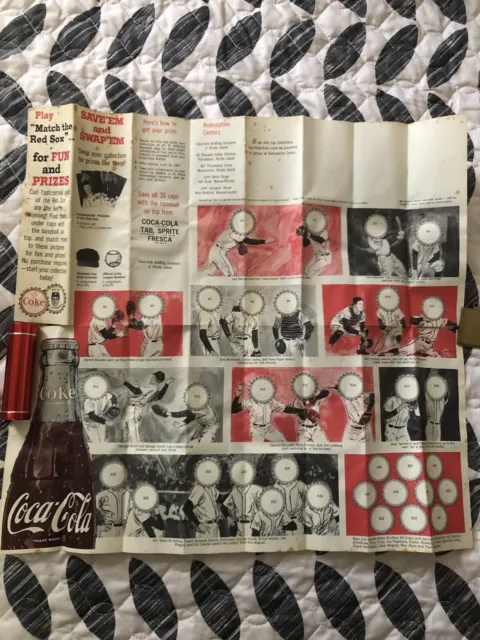 1967 Baseball Coke and Sprite Red Sox/All Stars Bottle Caps w/sheet