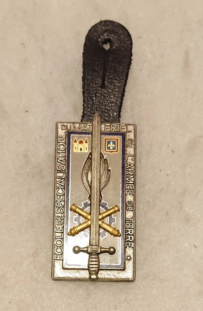Insigne Cuir – Ecole Enseignement Technique Armée De Terre – Original