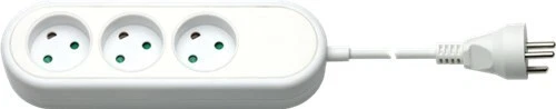 10 x 3 prese; 3 prese, bianco, 1,5 m - da collegare