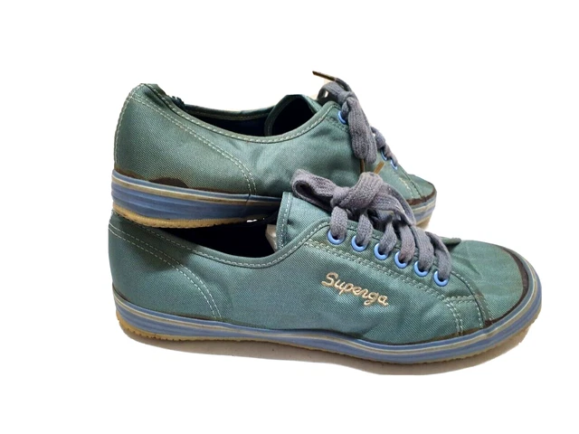 💥SUPERGA💥Scarpe Ginnastica Donna⭐VERDE⭐Trainers Damen Femme Mujer Taglia 39