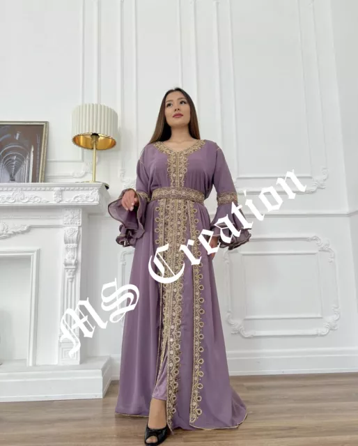 SALE New Moroccan Dubai Kaftans Farasha Abaya Dress Very Fancy Long Gown MS 480