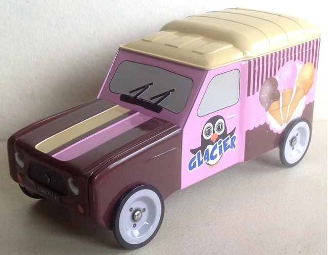 Voiture Miniature En Tôle - Renault 4L Version Désert - Décorative - Neuve