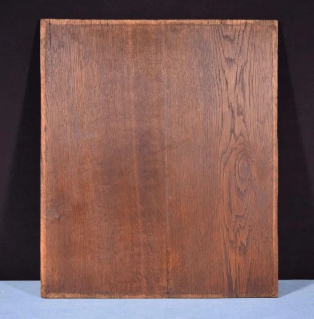 *French Antique Deeply Carved Oak Wood Panel with & Fish Hunting Salvage 12