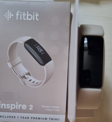 Fitbit inspire 2 Suivi d'Activité - boitier noir et bracelet blanc lunaire