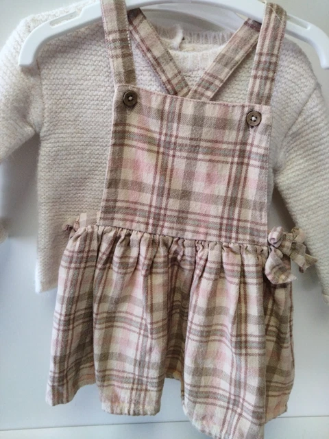 Bundle Baby Girls Clothing 3 To 6 Months top and pinafore dress