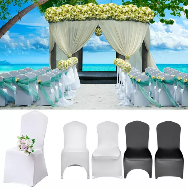 100 Spandex Wedding Dining Room Chair Covers Slip SEAT Cover Stretch Removable