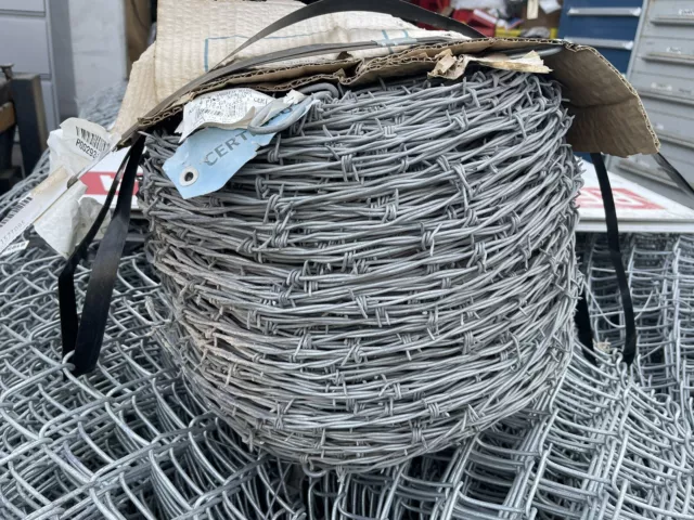 H-W Barbed Wire 1,320 Ft. 12-1/2 Gauge Galvanized 4-Point ASTM A-121 Class1 Cert