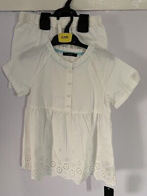 Girls, Marks and spencer Autograph White cotton pyjamas. Age 7-8