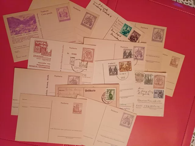 Briefmarken Österreich ab 1950, Ganzsachen, postfrisch u. gestempelt
