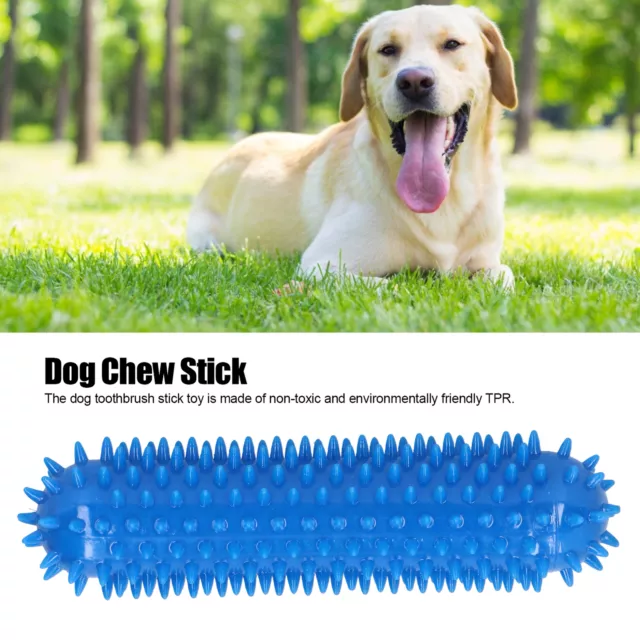 (Azul) Caña molar para mascotas Mascota perro Dentición Juguete para masticar Perro Masticar Cepillo de dientes Palo