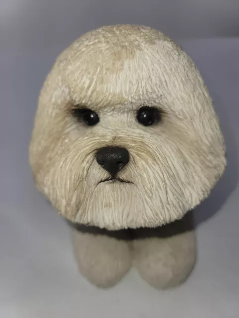 Vtg 1988 Sandicast Bichon Frise Dog Sculpture Figurine By Sandra Brue Signed