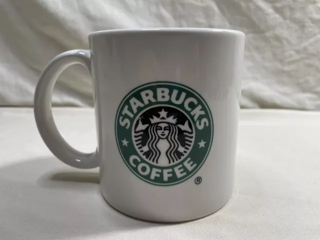 Starbucks Coffee Mug Green Mermaid Logo White Made By (DUDSON)