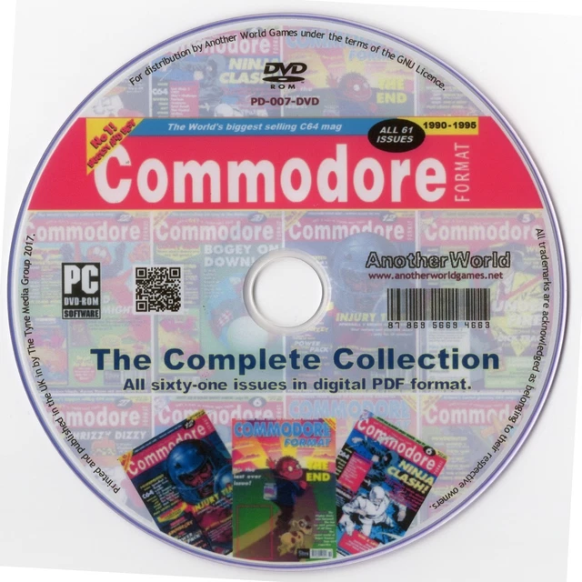COMMODORE FORMAT MAGAZINE Collection on Disk (AMIGA/C64/C128/CDTV/CD32 ...