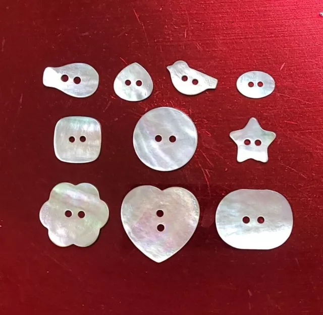 LUXURY MOTHER OF PEARL BUTTONS -10mm,15mm, 18mm, 20mm, 25mm, 30mm