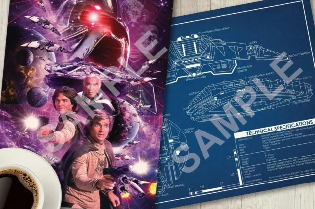 Battlestar Galactica 1978 -  Two X A3 Size Art Posters