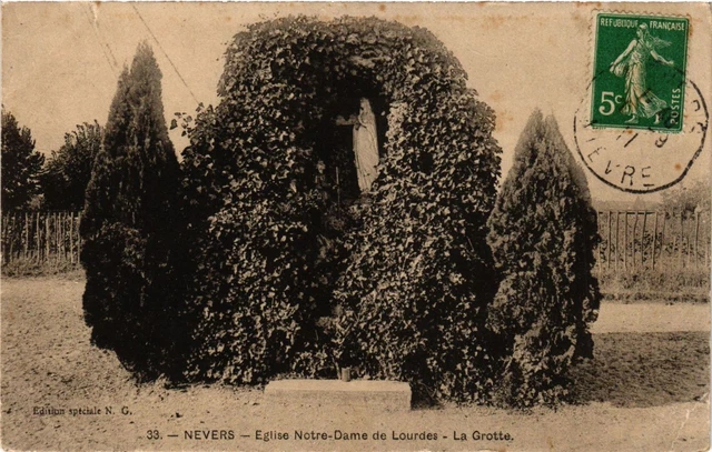 CPA AK NEVERS - Église N.-D. de Lourdes - La Grotte (355685)
