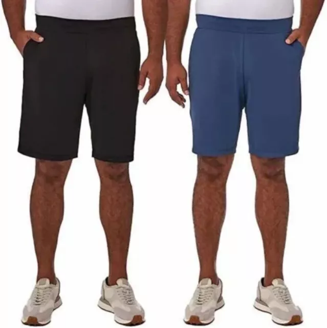 32° Degrees Cool Performance Active Short 2Pk Med Black/Blue  Stretch Breathable