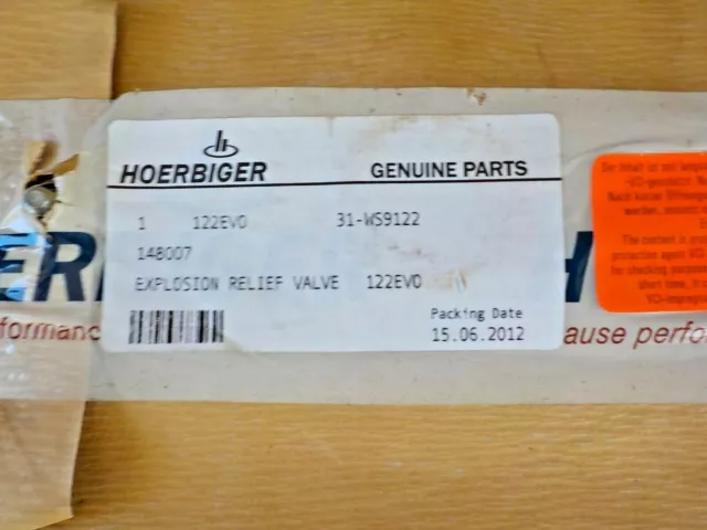 Hoerbiger Explosion Relief Valve 122 Evo New Surplus 3