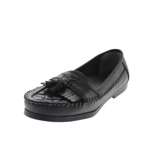 DEER STAGS MENS Herman Black Woven Tassel Loafers Shoes 8 Medium (D ...