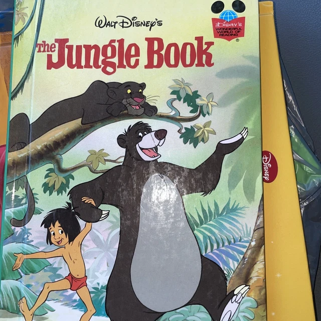 1993 Walt Disney's "THE JUNGLE BOOK "Hardcover Grolier Book Club Edition