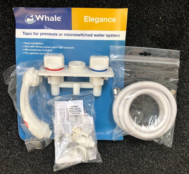 WHALE MIXER/SHOWER TAP White Caravan Campervan Motorhome Boat Horseboxes EUR 81,66 PicClick FR