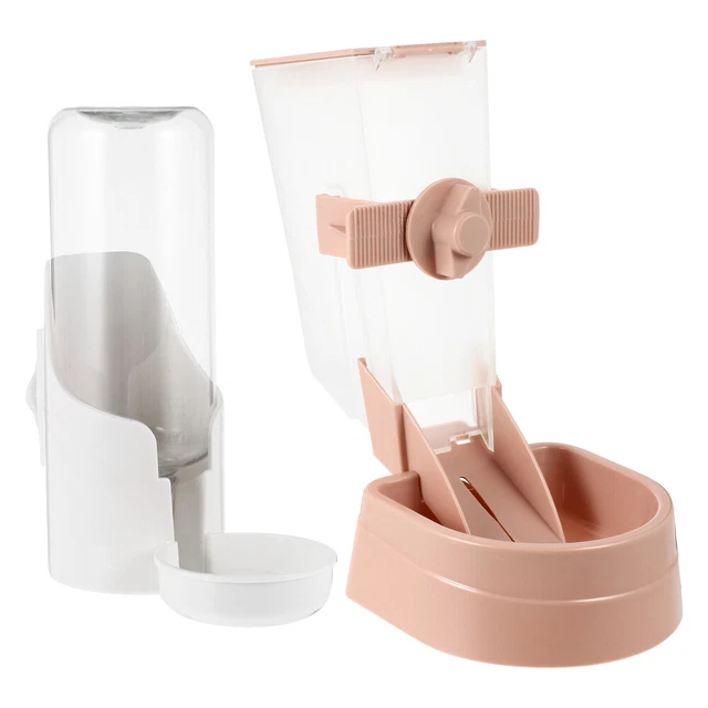 2 Pcs Hanging Pet Feeders The Dog Automatic Water Dispenser Cat Waterer Feeder