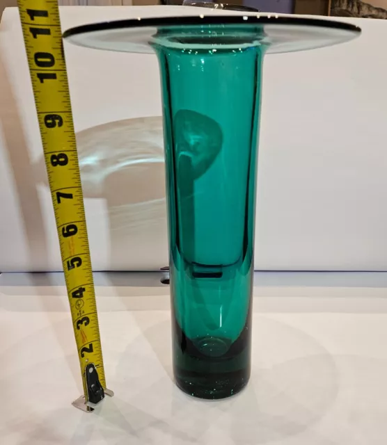 blenko vase with large rim