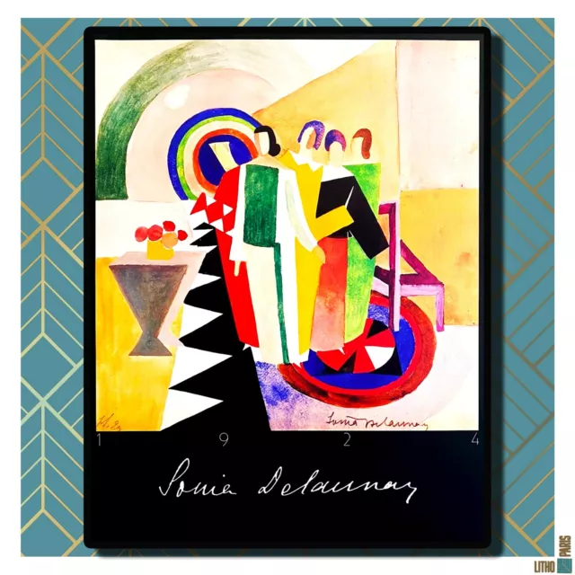 Sonia Delaunay/1986/Lithographie/Affiche/Rare/Mode/Femme/1924/Art Déco/Paris