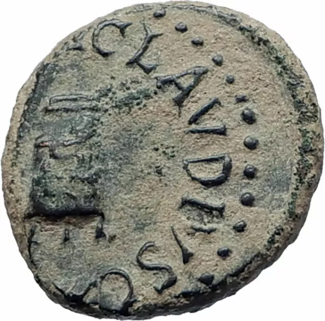 CLAUDIUS Authentic 42AD Rome Food MODIUS Original Ancient Roman Coin i74831 2