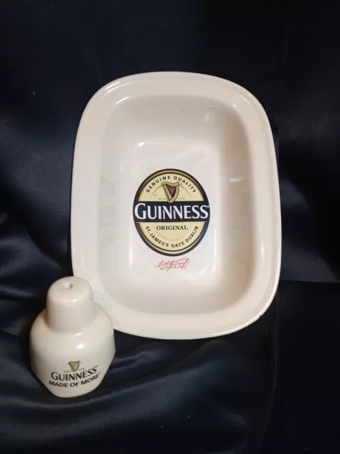 Guinness Ceramic Pie Dish, Pie Funnel Set---Unused