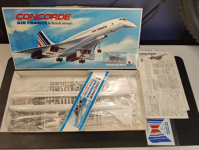 Maquette Airfix Concorde 1/144 - Boîte Avec Décalcos Air France Et British Airways