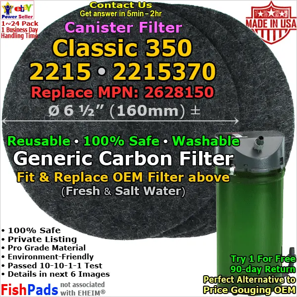 For Eheim 2215 Classic 350,2215370 Canister Filter 2628150,2522150 CompatiblePad
