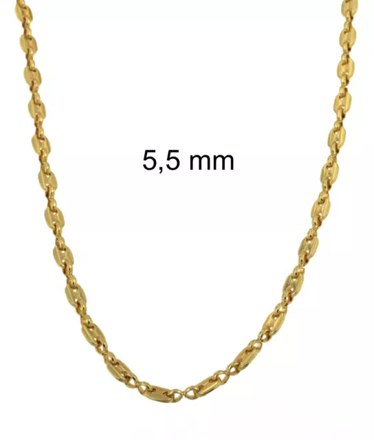 COLLIER CHAINE GRAIN DE CAFÉ OR Doublé ou plaqué or bijoux cadeau homme femme 3