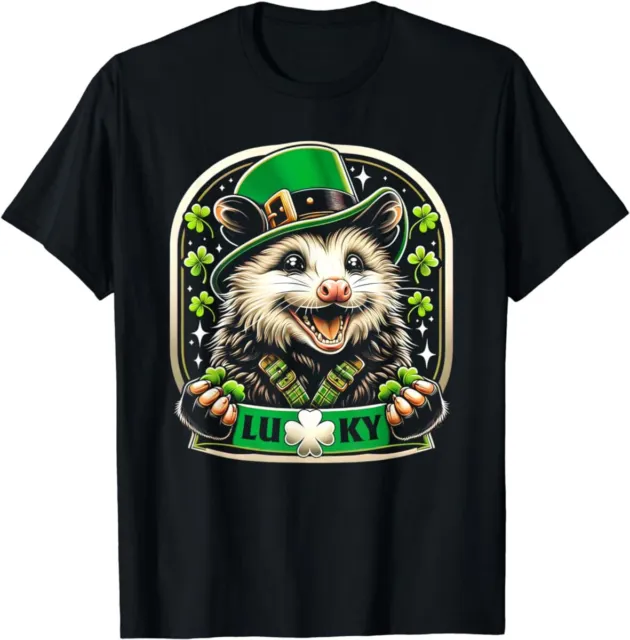 St Patricks Day Opossum Saint Pattys Paddys Lucky Possum T Shirt Men Women Kid
