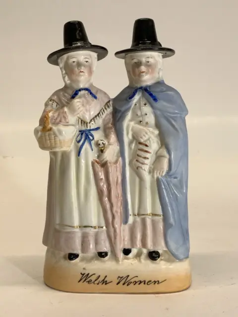 Vintage Welsh Women Germany Porcelain Fairing Figurine 2518 Welsh Dresser
