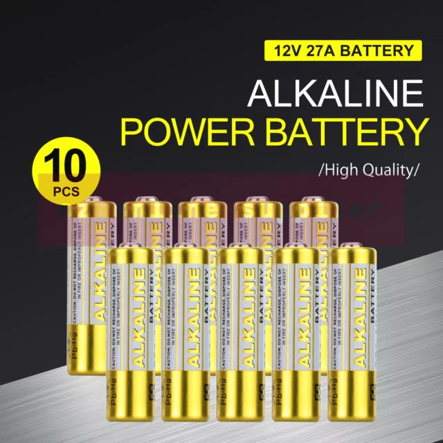 10x OZ 27A 12V MN27 LR27 A27 L828 V27GA Alkaline Battery Garage Car Remote Alarm