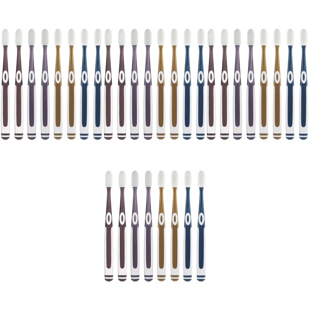 32 piezas cepillos de dientes manuales cepillo de dientes mediano adulto para cepillarse los dientes