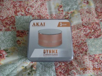 sigillato AKAI dynmx A58077BG Altoparlante Bluetooth portatile-Rose Gold Nuovo 