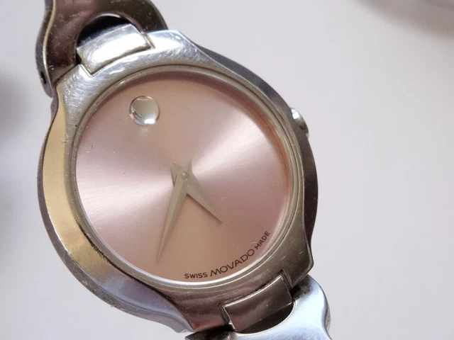 Orologio a Cinturino Movado Donna Museo Inox 84.A1.1846 ETA 901.001 Quadrante Argento