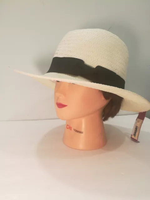 Merona Panama WHW16142 Fedora Womens Ladies Sun Hat White Bow, One Size 2014 2