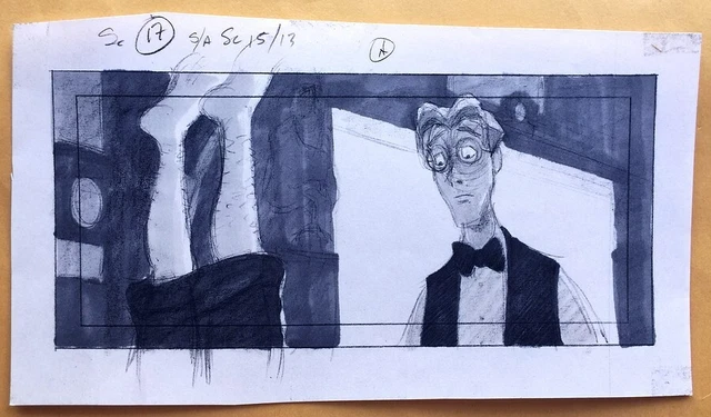 "Atlantis" Watercolor Layout Drawing Milo Meets Whitmore Tom Shannon Disney