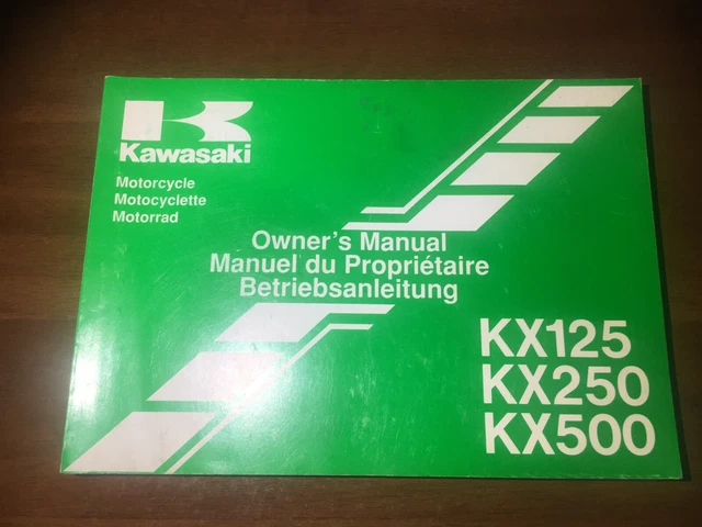 Manuale owner’s manual Kawasaki KX 125 250 500 1992 ing fra ted 99923-1320-02