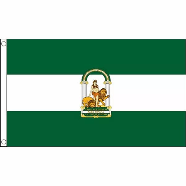 Andalusia Flag Large 5 x 3' - Spain Spanish Region Espana Seville Football