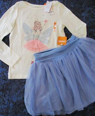 NWT 10 Gymboree Cozy Fairytale Fairy Sparkle Shirt Blue Tutu Skirt